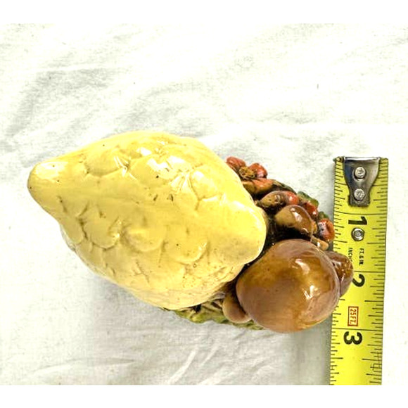 Charming Vintage Owl With Mushrooms and Flowers Statue - Terre Stone Pottery - Picture 11 of 11